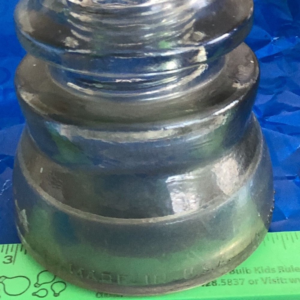 SMOKEY GRAY  Glass Insulator ARMSTRONG USA 🇺🇸  Vintage 5  68 : :